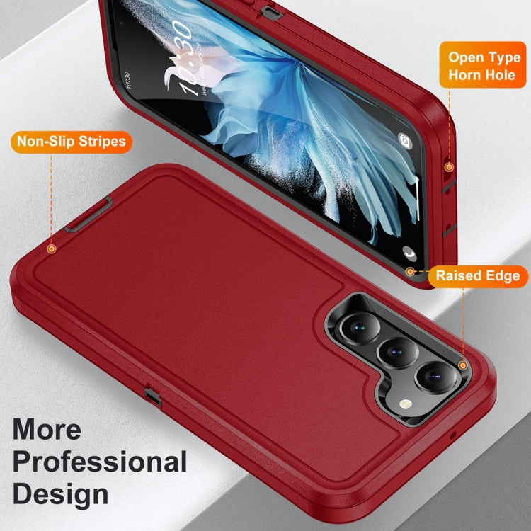 For Samsung Galaxy S24+ 5G / S25+ 5G Life Waterproof Rugged Phone Case(Red + Black) by buy2fix