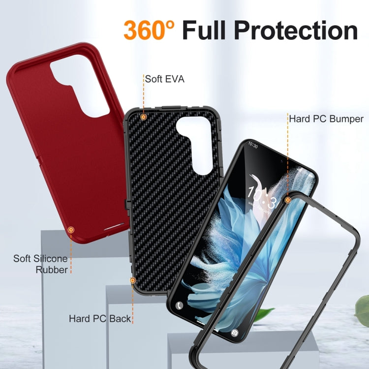 For Samsung Galaxy S24+ 5G / S25+ 5G Life Waterproof Rugged Phone Case(Red + Black) by buy2fix