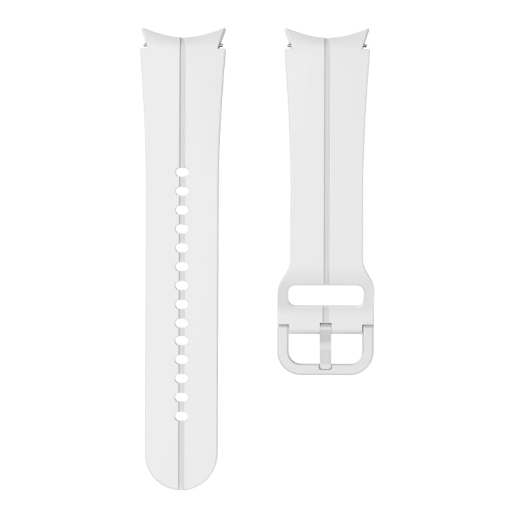 For Samsung Galaxy Watch 6 / 6 Classic Colorful Buckle Silicone Watch Band(White) - Watch Bands by buy2fix | Online Shopping UK | buy2fix
