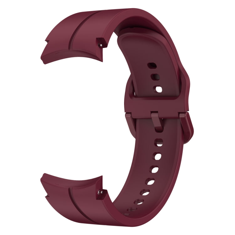 For Samsung Galaxy Watch 6 / 6 Classic Colorful Buckle Silicone Watch Band(Wine Red) - Watch Bands by buy2fix | Online Shopping UK | buy2fix