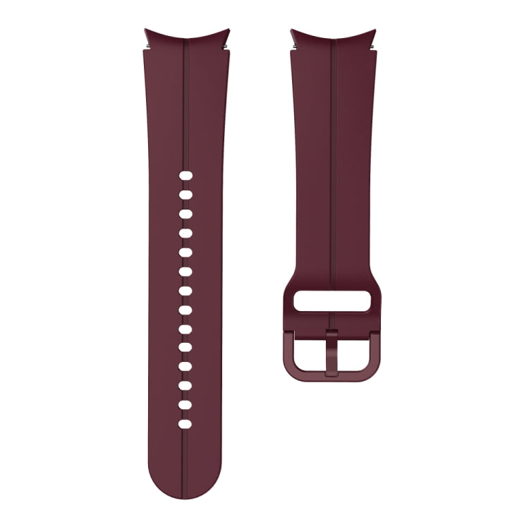 For Samsung Galaxy Watch 6 / 6 Classic Colorful Buckle Silicone Watch Band(Wine Red) - Watch Bands by buy2fix | Online Shopping UK | buy2fix