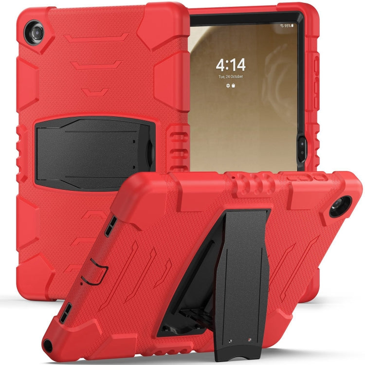 For Samsung Galaxy Tab A9+ / X210 PC Hybrid Silicone Tablet Case with Holder(Red) - Galaxy Tab A9+ by buy2fix | Online Shopping UK | buy2fix