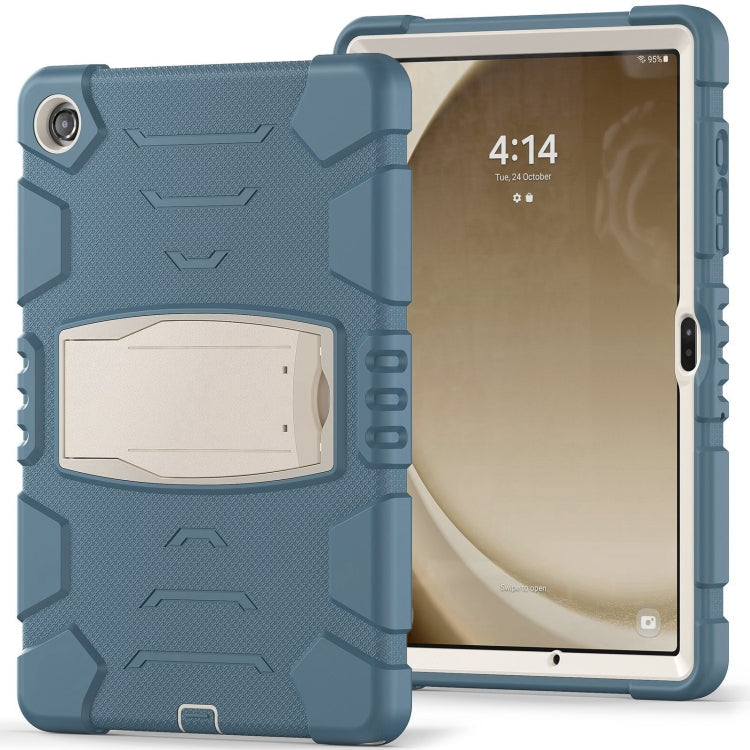 For Samsung Galaxy Tab A9+ / X210 PC Hybrid Silicone Tablet Case with Holder(Cornflower Blue) - Galaxy Tab A9+ by buy2fix | Online Shopping UK | buy2fix