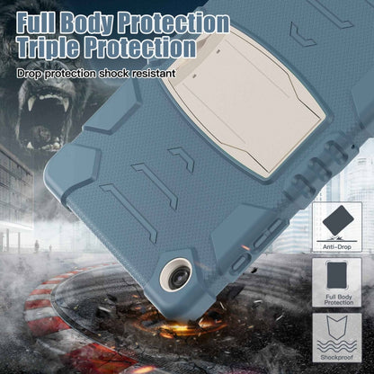 For Samsung Galaxy Tab A9+ / X210 PC Hybrid Silicone Tablet Case with Holder(Cornflower Blue) - Galaxy Tab A9+ by buy2fix | Online Shopping UK | buy2fix