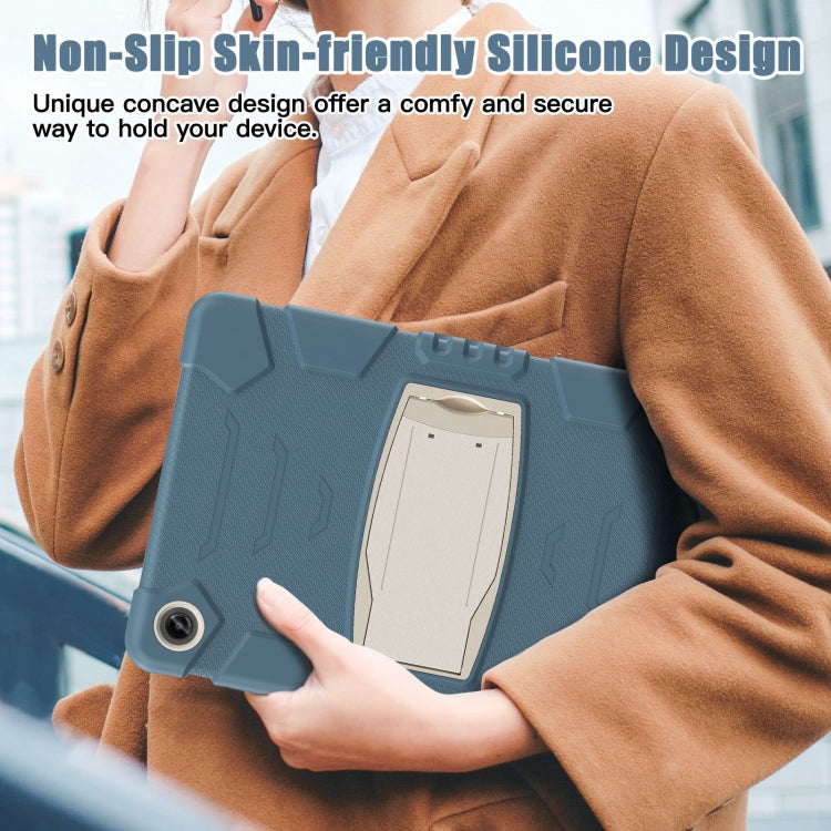 For Samsung Galaxy Tab A9+ / X210 PC Hybrid Silicone Tablet Case with Holder(Cornflower Blue) - Galaxy Tab A9+ by buy2fix | Online Shopping UK | buy2fix