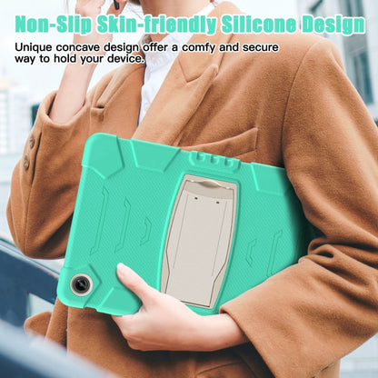 For Samsung Galaxy Tab A9+ / X210 PC Hybrid Silicone Tablet Case with Holder(Mint Green) - Galaxy Tab A9+ by buy2fix | Online Shopping UK | buy2fix