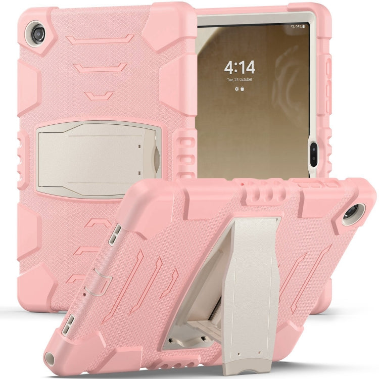 For Samsung Galaxy Tab A9+ / X210 PC Hybrid Silicone Tablet Case with Holder(Cherry Blossoms Pink) - Galaxy Tab A9+ by buy2fix | Online Shopping UK | buy2fix