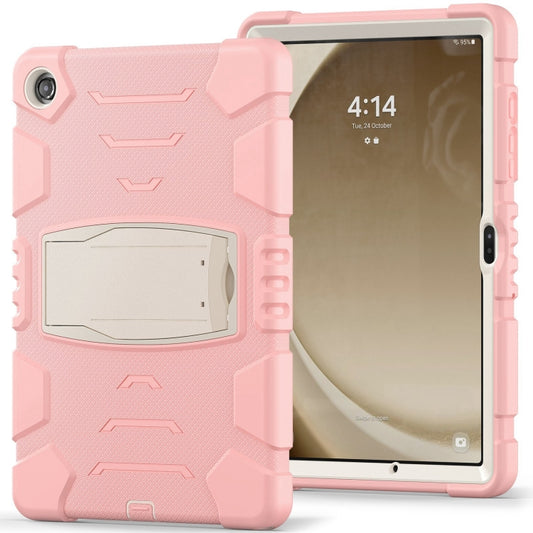 For Samsung Galaxy Tab A9+ / X210 PC Hybrid Silicone Tablet Case with Holder(Cherry Blossoms Pink) - Galaxy Tab A9+ by buy2fix | Online Shopping UK | buy2fix