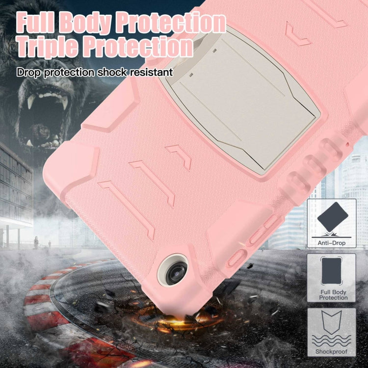 For Samsung Galaxy Tab A9+ / X210 PC Hybrid Silicone Tablet Case with Holder(Cherry Blossoms Pink) - Galaxy Tab A9+ by buy2fix | Online Shopping UK | buy2fix