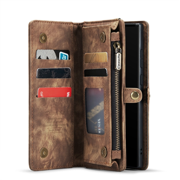 For Samsung Galaxy Note20 CaseMe-008 Detachable Multifunctional Horizontal Flip Leather Case with Card Slot & Holder & Zipper Wallet & Photo Frame(Brown) - Galaxy Note20 Cases by CaseMe | Online Shopping UK | buy2fix