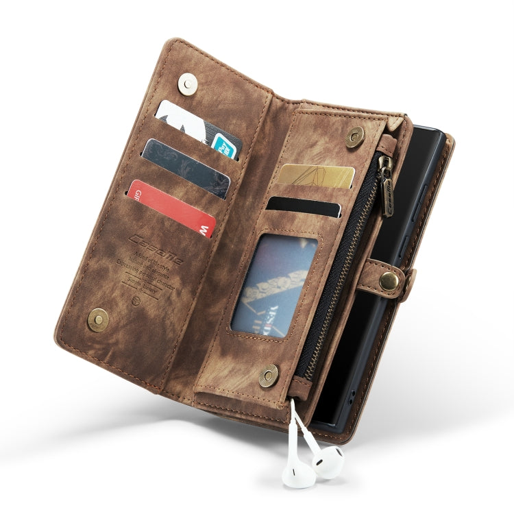 For Samsung Galaxy Note20 CaseMe-008 Detachable Multifunctional Horizontal Flip Leather Case with Card Slot & Holder & Zipper Wallet & Photo Frame(Brown) - Galaxy Note20 Cases by CaseMe | Online Shopping UK | buy2fix