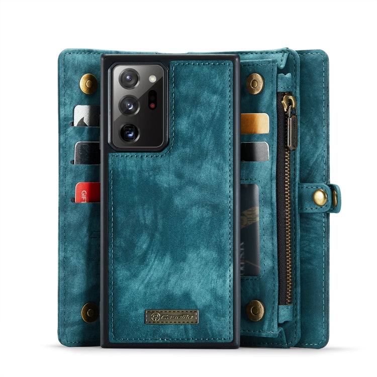 For Samsung Galaxy Note20 Ultra CaseMe-008 Detachable Multifunctional Horizontal Flip Leather Case with Card Slot & Holder & Zipper Wallet & Photo Frame(Blue) - Galaxy Note20 Ultra Cases by CaseMe | Online Shopping UK | buy2fix