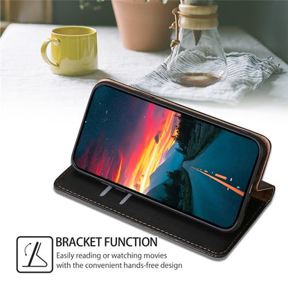 For Honor Magic6 Pro Gloss Oil Solid Color Magnetic Leather Phone Case(Black) - Honor Cases by buy2fix | Online Shopping UK | buy2fix