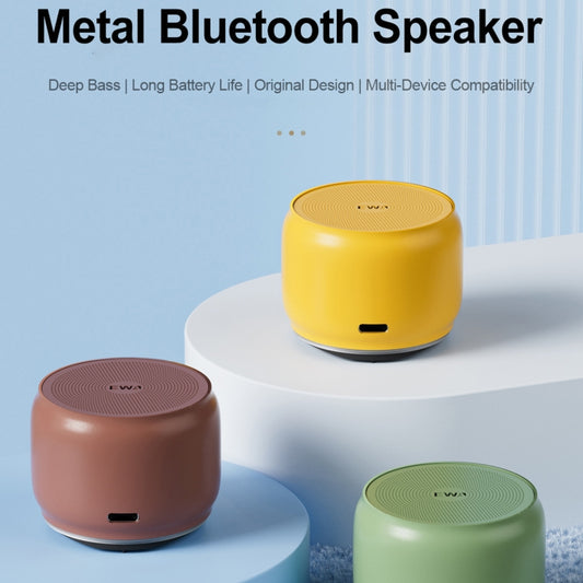 EWA A126 Mini Bluetooth 5.0 Bass Radiator Metal Speaker(Light blue) by EWA