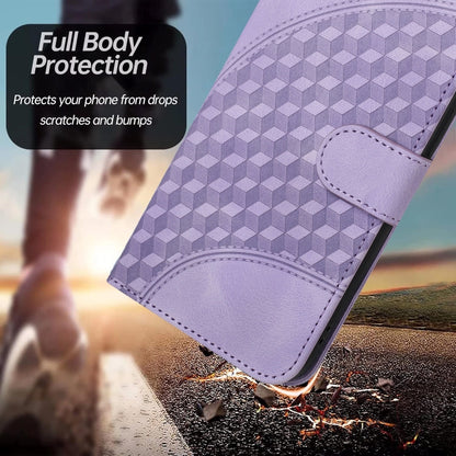 For Samsung Galaxy M55 5G YX0060 Elephant Head Embossed Phone Leather Case with Lanyard(Light Purple) - Galaxy Phone Cases by buy2fix | Online Shopping UK | buy2fix