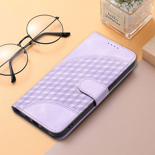 For Xiaomi Redmi K70 YX0060 Elephant Head Embossed Phone Leather Case with Lanyard(Light Purple) by buy2fix
