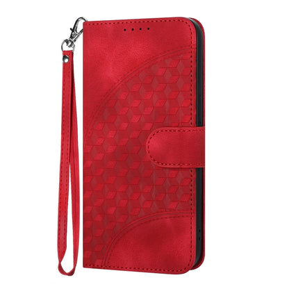 For Xiaomi Redmi K70 YX0060 Elephant Head Embossed Phone Leather Case with Lanyard(Red) - K70 Cases by buy2fix | Online Shopping UK | buy2fix