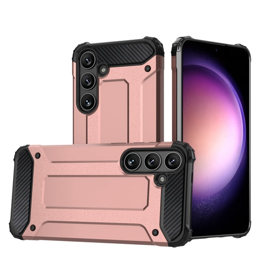 For Samsung Galaxy S24 5G Magic Armor TPU Hybrid PC Phone Case(Rose Gold)