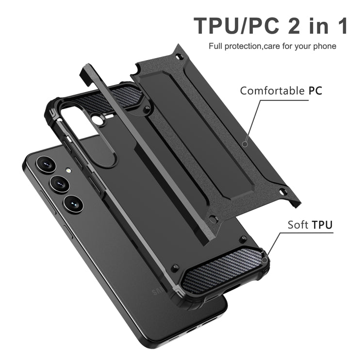 For Samsung Galaxy S25+ 5G Magic Armor TPU Hybrid PC Phone Case(Rose Gold) by buy2fix