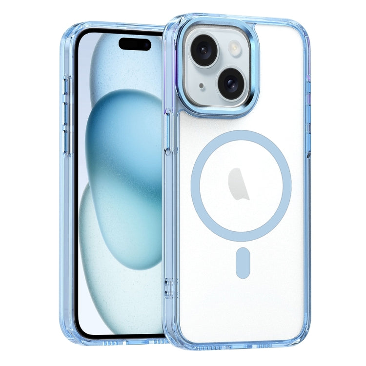 For iPhone 15 MagSafe Magnetic Clear Phone Case(Sierra Blue) - iPhone 15 Cases by buy2fix | Online Shopping UK | buy2fix