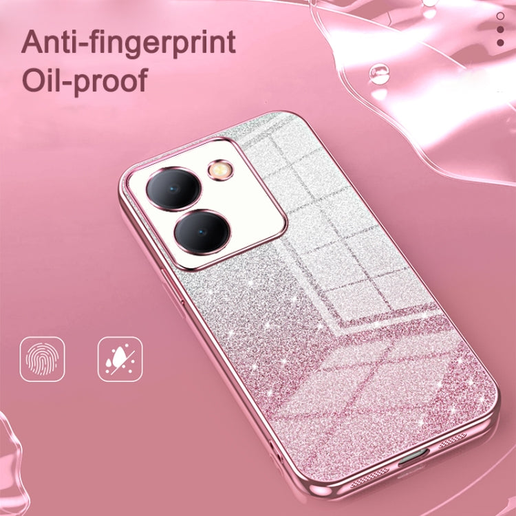 For vivo X100 Pro Gradient Glitter Powder Electroplated Phone Case(Silver) - X100 Pro Cases by imak | Online Shopping UK | buy2fix