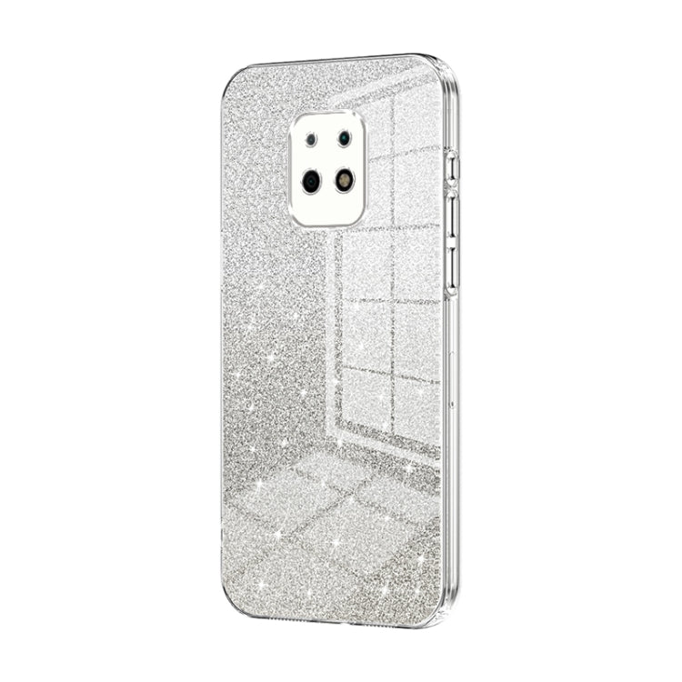 For Xiaomi Redmi 10X 5G Gradient Glitter Powder Electroplated Phone Case(Transparent) - Xiaomi Cases by buy2fix | Online Shopping UK | buy2fix