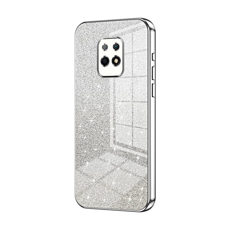 For Xiaomi Redmi 10X 5G Gradient Glitter Powder Electroplated Phone Case(Silver) - Xiaomi Cases by buy2fix | Online Shopping UK | buy2fix