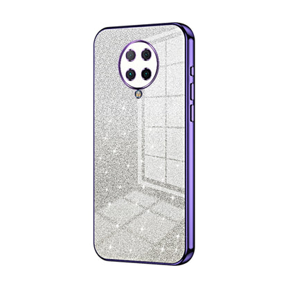 For Xiaomi Redmi K30 Pro / K30 Ultra Gradient Glitter Powder Electroplated Phone Case(Purple) by buy2fix