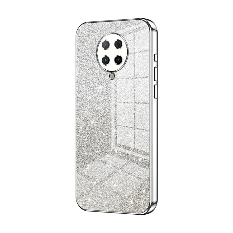 For Xiaomi Redmi K30 Pro / K30 Ultra Gradient Glitter Powder Electroplated Phone Case(Silver) - Xiaomi Cases by buy2fix | Online Shopping UK | buy2fix