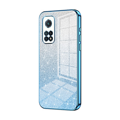 For Xiaomi Redmi K30S / Mi 10T Pro 5G Gradient Glitter Powder Electroplated Phone Case(Blue) - Xiaomi Cases by buy2fix | Online Shopping UK | buy2fix