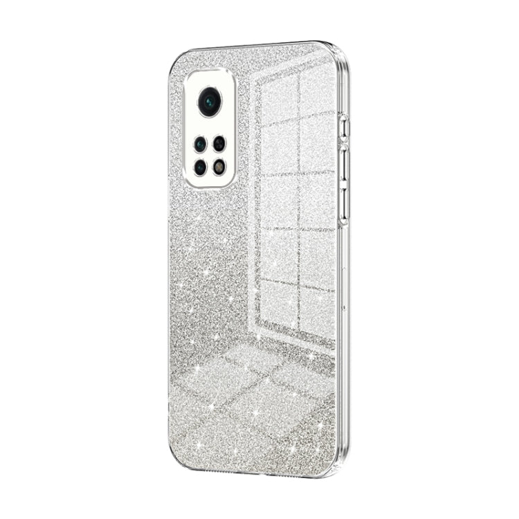 For Xiaomi Redmi K30S / Mi 10T Pro 5G Gradient Glitter Powder Electroplated Phone Case(Transparent) - Xiaomi Cases by buy2fix | Online Shopping UK | buy2fix