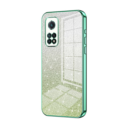 For Xiaomi Redmi K30S / Mi 10T Pro 5G Gradient Glitter Powder Electroplated Phone Case(Green) - Xiaomi Cases by buy2fix | Online Shopping UK | buy2fix