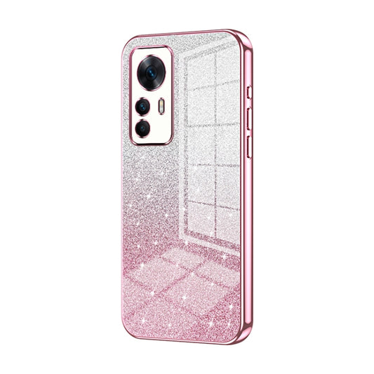 For Xiaomi Redmi K50 Ultra / Xiaomi 12T Gradient Glitter Powder Electroplated Phone Case(Pink) - Xiaomi Cases by buy2fix | Online Shopping UK | buy2fix