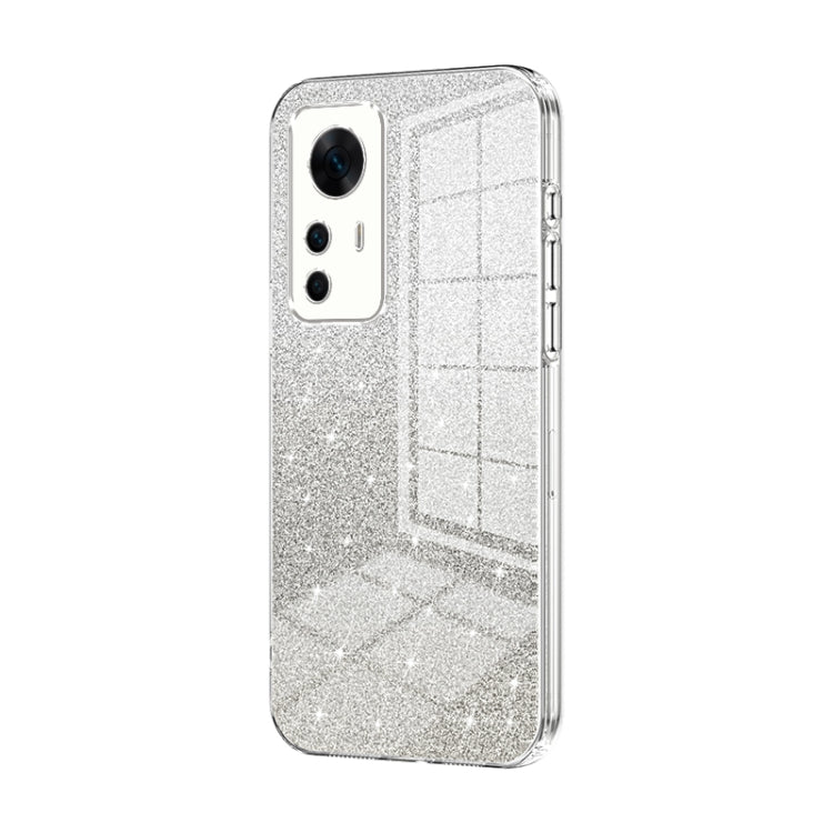 For Xiaomi Redmi K50 Ultra / Xiaomi 12T Gradient Glitter Powder Electroplated Phone Case(Transparent) - Xiaomi Cases by buy2fix | Online Shopping UK | buy2fix