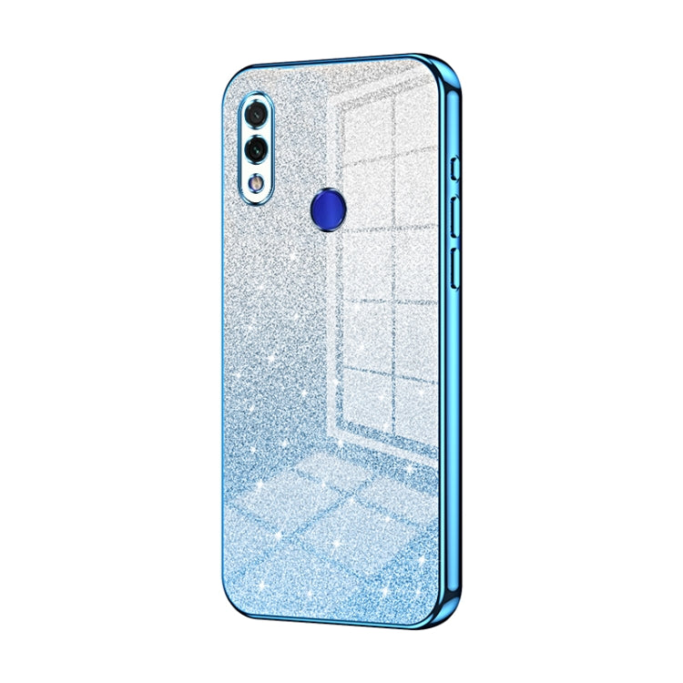 For Xiaomi Redmi Note 7 / Note 7 Pro Gradient Glitter Powder Electroplated Phone Case(Blue) - Xiaomi Cases by buy2fix | Online Shopping UK | buy2fix