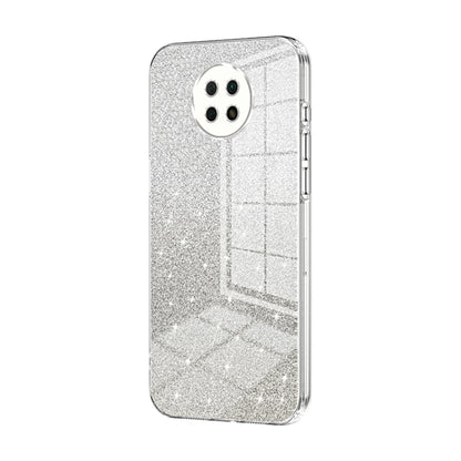 For Xiaomi Redmi Note 9 5G / Note 9T Gradient Glitter Powder Electroplated Phone Case(Transparent) - Xiaomi Cases by buy2fix | Online Shopping UK | buy2fix