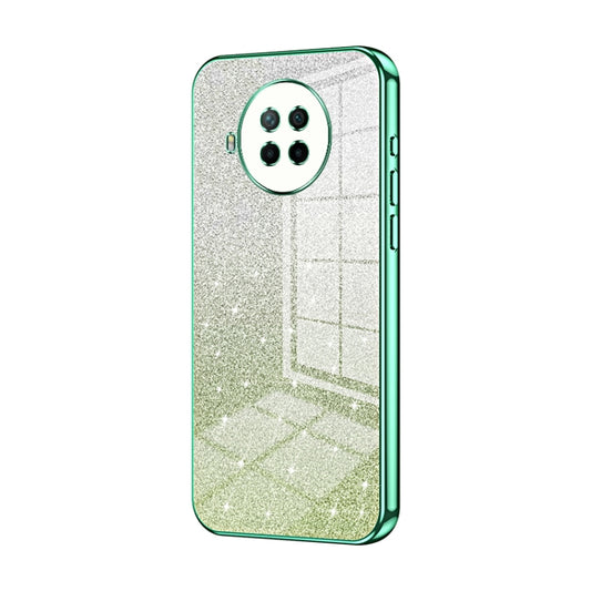 For Xiaomi Redmi Note 9 Pro 5G/Mi 10T Lite Gradient Glitter Powder Electroplated Phone Case(Green) - Xiaomi Cases by buy2fix | Online Shopping UK | buy2fix