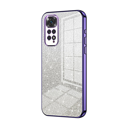 For Xiaomi Redmi Note 11 Global / Note 11S Gradient Glitter Powder Electroplated Phone Case(Purple) - Xiaomi Cases by buy2fix | Online Shopping UK | buy2fix