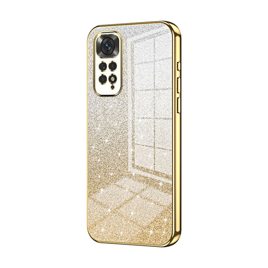 For Xiaomi Redmi Note 11 Global / Note 11S Gradient Glitter Powder Electroplated Phone Case(Gold) - Xiaomi Cases by buy2fix | Online Shopping UK | buy2fix