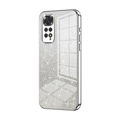 For Xiaomi Redmi Note 11 Global / Note 11S Gradient Glitter Powder Electroplated Phone Case(Silver) - Xiaomi Cases by buy2fix | Online Shopping UK | buy2fix