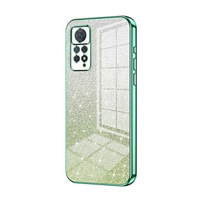 For Xiaomi Redmi Note 11 Pro 4G/5G Global Gradient Glitter Powder Electroplated Phone Case(Green) by buy2fix