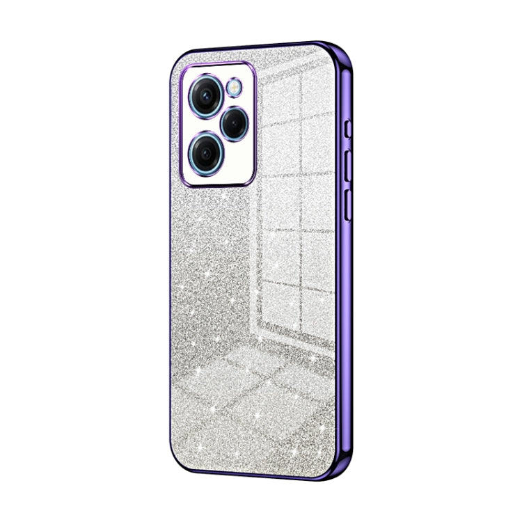 For Xiaomi Redmi Note 12 Pro Speed Gradient Glitter Powder Electroplated Phone Case(Purple) - Xiaomi Cases by buy2fix | Online Shopping UK | buy2fix