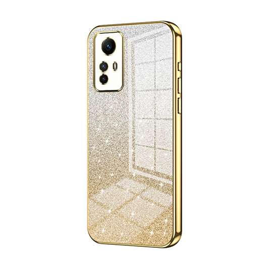 For Xiaomi Redmi Note 12S Gradient Glitter Powder Electroplated Phone Case(Gold) - Xiaomi Cases by buy2fix | Online Shopping UK | buy2fix