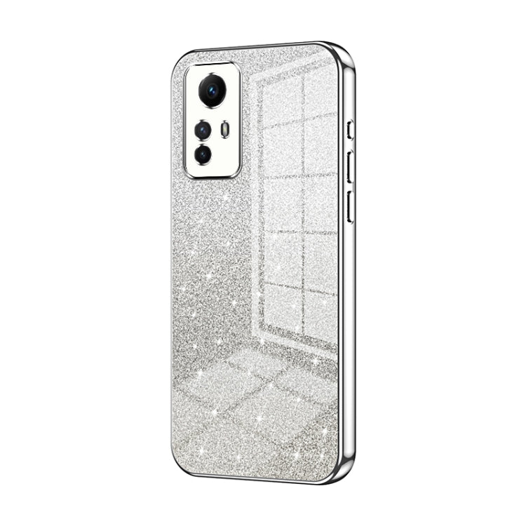 For Xiaomi Redmi Note 12S Gradient Glitter Powder Electroplated Phone Case(Silver) - Xiaomi Cases by buy2fix | Online Shopping UK | buy2fix