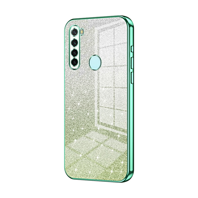 For Xiaomi Redmi Note 8 / Note 8 2021 Gradient Glitter Powder Electroplated Phone Case(Green) - Xiaomi Cases by buy2fix | Online Shopping UK | buy2fix