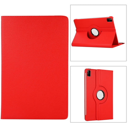 For Lenovo Tab M11 / Xiaoxin Pad 11 2024 360 Degree Rotation Litchi Texture Leather Tablet Case(Red) - Lenovo by buy2fix | Online Shopping UK | buy2fix