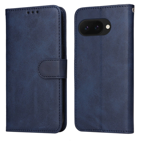 For Google Pixel 9a Classic Calf Texture Flip Leather Phone Case(Blue)