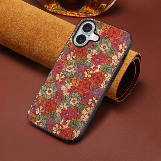 For iPhone 16 Plus Four Seasons Flower Language Series TPU Phone Case(Summer Red) by buy2fix