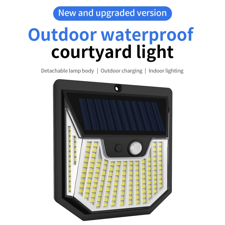 1pc XY0159 159 LEDs Outdoor Solar Human Body Sensor Courtyard Wall Light by buy2fix