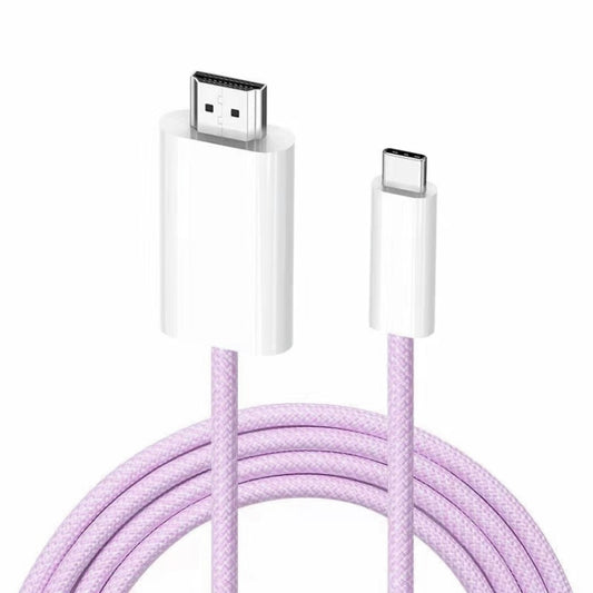 4K 60Hz USB-C / Type-C to HDMI HD Adapter Cable, Length: 1.8m(Purple) - Cable by buy2fix | Online Shopping UK | buy2fix
